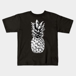 pineapple, fruit,skull,tropical Kids T-Shirt